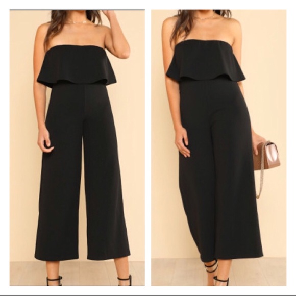 tube jumpsuit black